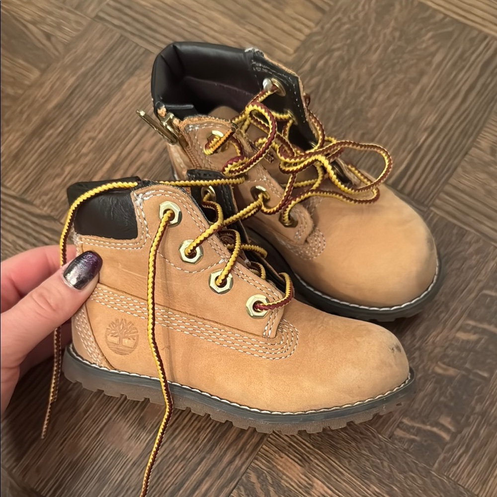 Timberland Toddler Baby Pokey Pine Nubuck Leather Boots Size 5 US